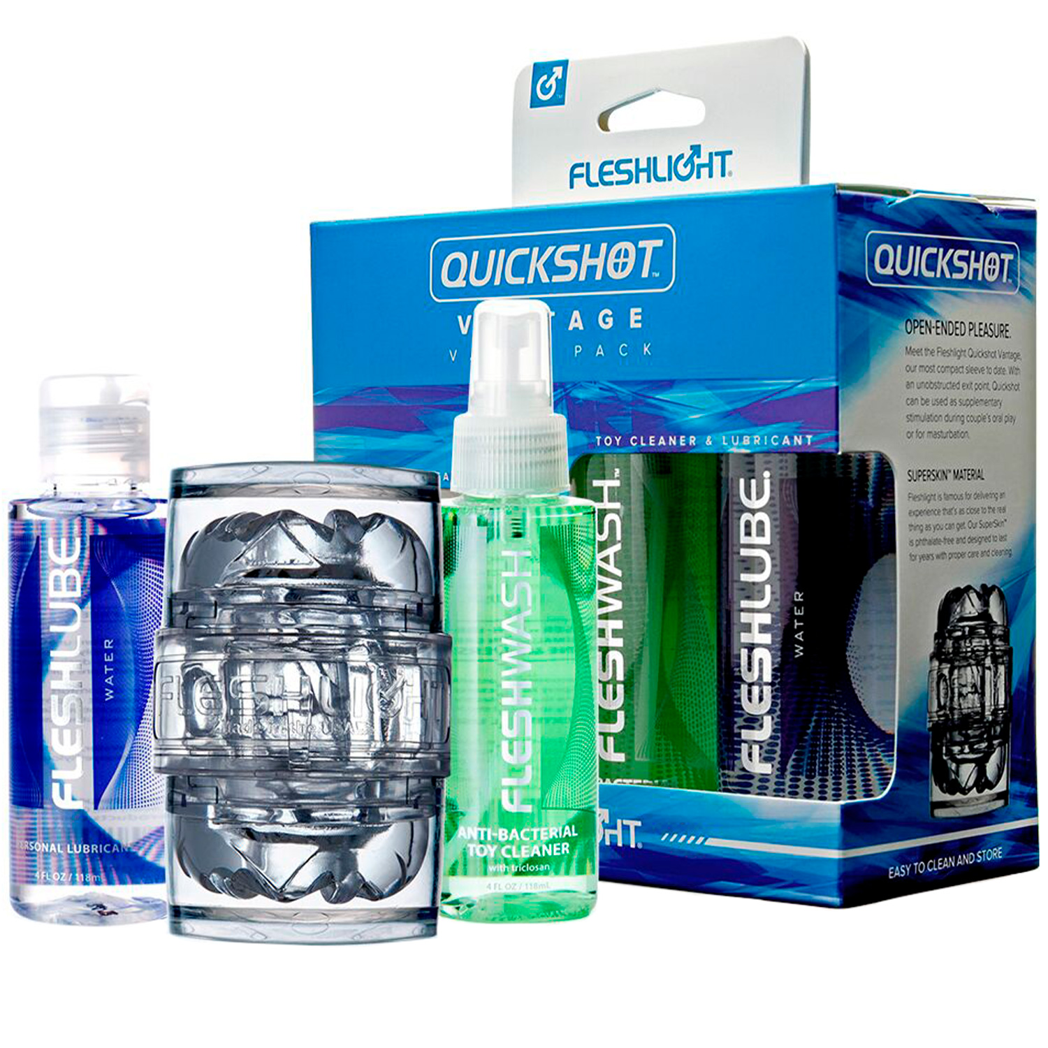 Fleshlight Quickshot Vantage Combo Pack - Klar Fleshlight Quickshot Vantage Combo Pack - Klar